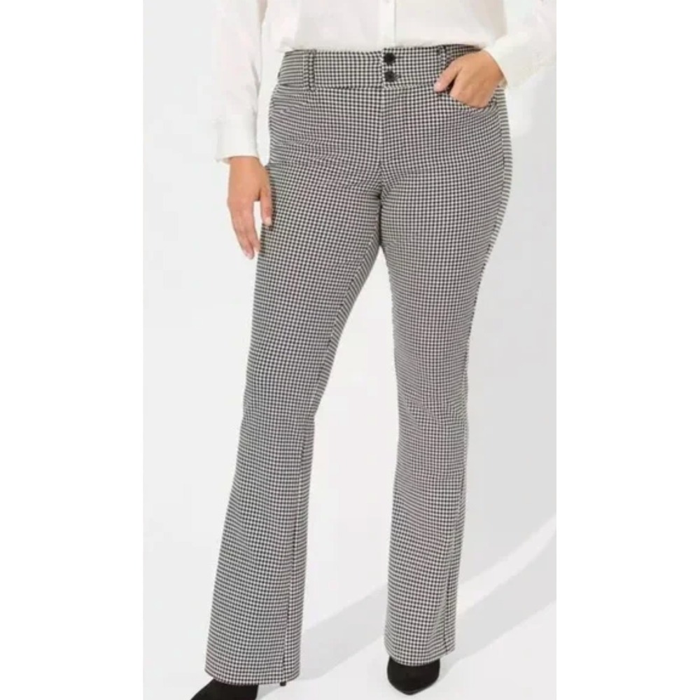 Torrid 18R Studio Trouser‎ Boot Ponte Houndstooth Academia Career Pant